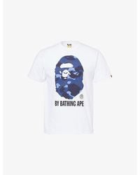 A Bathing Ape - Camouflage Logo-Print Cotton-Jersey T-Shirt - Lyst