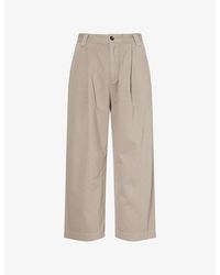 Agolde - Gaius Pleated Cotton-Chino Trousers - Lyst