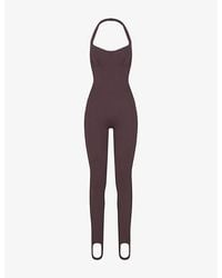 Skims - Halter Stirrup Stretch-Jersey Catsuit - Lyst