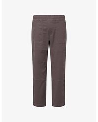 Arne - Straight-Leg Worker Cotton-Blend Trousers - Lyst