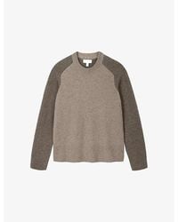 The White Company - The Company Colourblock Knitted Organic Cotton-Blend Jumper - Lyst