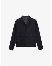 Reiss - Gandine Flap-Pocket Cotton-Blend Hopsack Jacket - Lyst