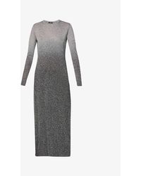 JOSEPH - Metallic-thread Gradient Knitted Maxi Dress - Lyst