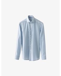 Eton - Semi-solid Crease-resistant Slim-fit Merino-wool Shirt - Lyst