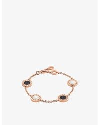 BVLGARI - 18Ct Rose- Mother Of Pearl And Onyx Bracelet - Lyst