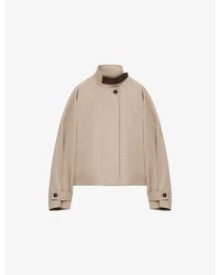 Loewe - Funnel-Neck Long-Sleeve Cotton Blend Parka Jacket - Lyst