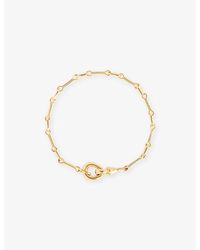 Astrid & Miyu - Link Hardware 18Ct-Plated Brass Chain Bracelet - Lyst