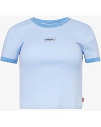 Levi's - Logo-appliquéd Slim-fit Cotton-jersey T-shirt - Lyst