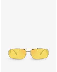 Versace - Ve2257 Greca-hardware Metal Sunglasses - Lyst