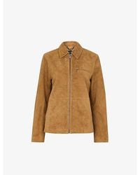 Whistles - Kate Regular-Fit Suede Jacket - Lyst