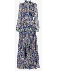 Mary Katrantzou - Selene Floral-print Woven Maxi Dress - Lyst