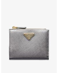 Prada - Brand-Plaque Small Saffiano Leather Wallet - Lyst