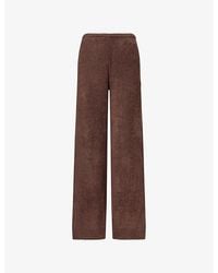 The Couture Club - Logo-Embroidered Straight-Leg Stretch-Knit Trousers - Lyst
