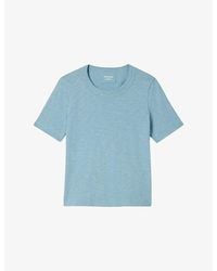Whistles - Rosa Double-Trim Cotton-Jersey T-Shirt - Lyst