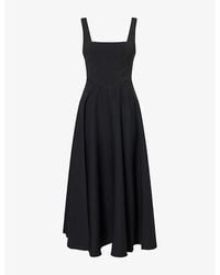 Odd Muse - The Ultimate Muse Square-Neck Stretch-Woven Midi Dress - Lyst