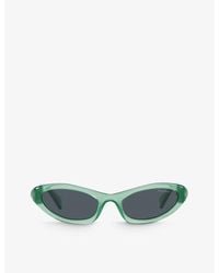 Miu Miu - Mu 09ys Oval-frame Acetate Sunglasses - Lyst