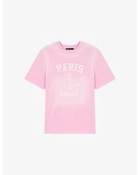 Maje - Nautical Text Print Cotton T-Shirt - Lyst