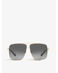 Gucci - gg1087s Metal-frame Aviator Sunglasses - Lyst