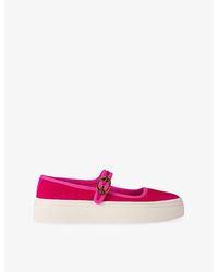Kurt Geiger - Mayfair Velvet Mary-Jane Trainers - Lyst