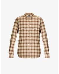 Tom Ford - Western Check-pattern Slim-fit Cotton-blend Shirt - Lyst