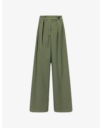 Dries Van Noten - Pamplona Wide-Leg Cotton Trousers - Lyst