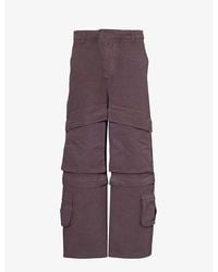Entire studios - Lu Hard Wide-leg Relaxed-fit Cotton-canvas Cargo Trousers X - Lyst