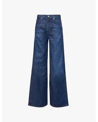 Citizens of Humanity - Paloma Baggy Brand-Patch Wide-Leg High-Rise Woven-Blend Jeans - Lyst