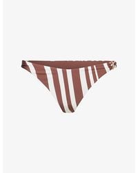 Seafolly - Coastline Striped Bikini Bottoms - Lyst
