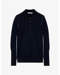 AllSaints - Martel Long-Sleeve Wool Polo - Lyst