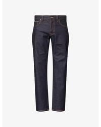Nudie Jeans - Solid Ollie Straight-Leg Stretch-Denim Jeans - Lyst