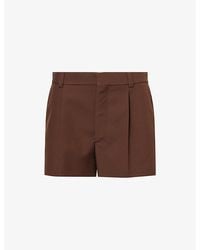 Gucci - Logo-Embossed Tailored Wool-Twill Shorts - Lyst