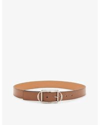 Loewe - Curved Buckle Leather Belt - Lyst