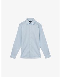 Reiss - Remote Bengal Regular-Fit Striped Cotton Shirt - Lyst
