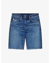 DIESEL - Faded-wash Slim-fit Denim Shorts - Lyst