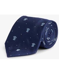 Paul Smith - Sports Shirt-embroidered Silk Tie - Lyst
