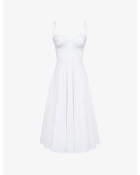 House Of Cb - Steffani Floral-Print Stretch-Cotton Midi Dress - Lyst