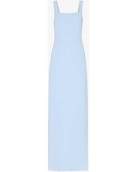 Whistles - Mila Square-neck Stretch Recycled-polyester Maxi Dress - Lyst