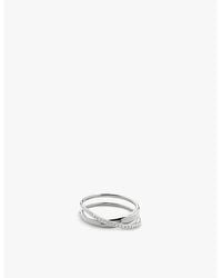 Monica Vinader - Nura Wrap Sterling- And 0.108Ct Brilliant-Cut Lab-Grown Diamond Ring - Lyst