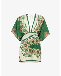 Johanna Ortiz - Inundada De Color Cotton-Voile Mini Dress - Lyst