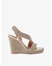 Carvela Kurt Geiger - Gala 110 Jewel-Embellished Rope-Effect Wedge-Heeled Woven Sandals - Lyst