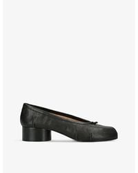 Maison Margiela - Tabi Ballerina Split-Toe Leather Heeled Shoes - Lyst