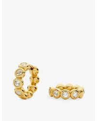 Missoma - Tennis Small 18Ct Plated Brass And Cubic Zirconia Hoop Earrings - Lyst
