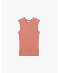 JOSEPH - Calife Ribbed Cotton And Silk Top - Lyst