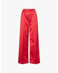 Frankie Shop - Brickell Wide-Leg Satin Trousers - Lyst