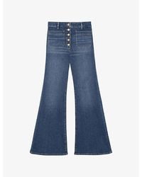 Reiss - Cali Flared Stretch-Denim Jeans - Lyst