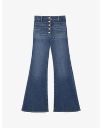 Reiss - Cali Flared Stretch-Denim Jeans - Lyst