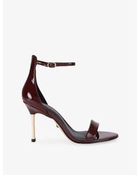 Kurt Geiger - Bank Heeled Patent-Leather Sandals - Lyst