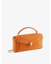 BVLGARI - Serpenti Forever Leather Cross-Body Phone Case - Lyst