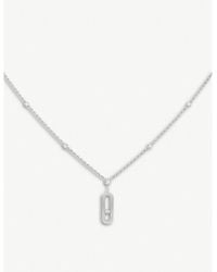 Messika - Move Uno 18ct White-gold And Diamond Necklace - Lyst