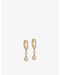 Astley Clarke - Interstellar 14Ct- Opal And 0.14Ct Lab-Grown Diamond Drop Earrings - Lyst